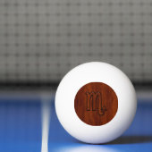 Scorpio Zodiac Symbol in Mahogany Style Tischtennisball (Netto)