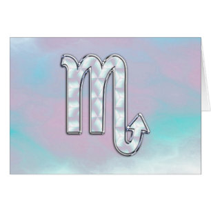 Scorpio Zodiac Symbol in Mother of Pearl Decor