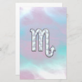 Scorpio Zodiac Symbol in Mutter Perlenstil Briefpapier (Vorne/Hinten)