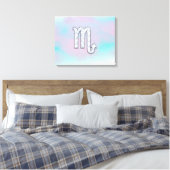 Scorpio Zodiac Symbol in Mutter Perlenstil Leinwanddruck (Insitu (Schlafzimmer))