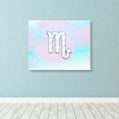 Scorpio Zodiac Symbol in Mutter Perlenstil Leinwanddruck (Insitu (Holzboden))