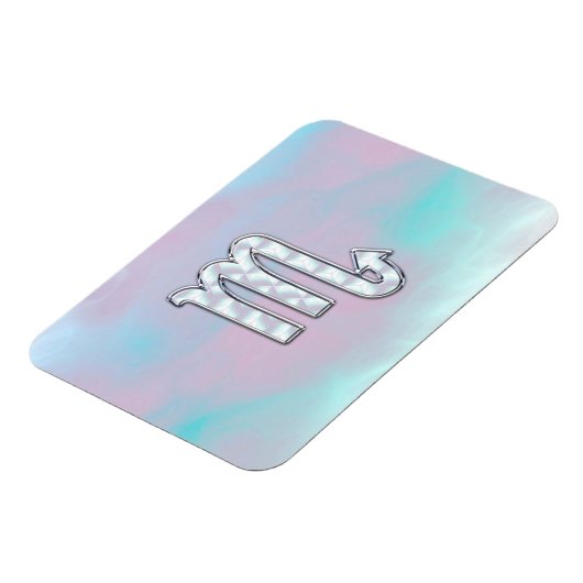 Scorpio Zodiac Symbol in Mutter Perlenstil Magnet (Linke Seite)