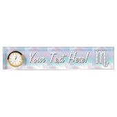 Scorpio Zodiac Symbol in Mutter Perlenstil Namensplakette (Vorderseite)