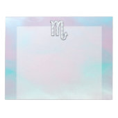 Scorpio Zodiac Symbol in Mutter Perlenstil Notizblock (Vorderseite)