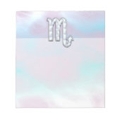 Scorpio Zodiac Symbol in Mutter Perlenstil Notizblock (Vorderseite)