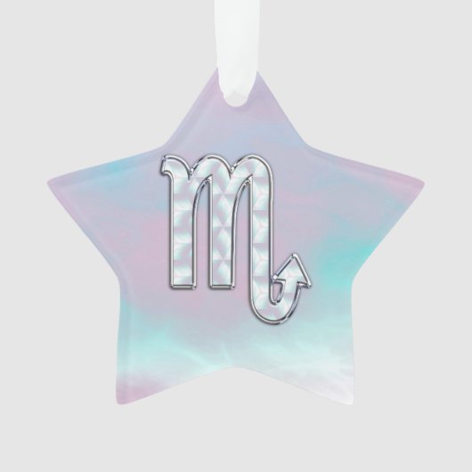 Scorpio Zodiac Symbol in Mutter Perlenstil Ornament (Vorderseite)