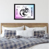 Scorpio Zodiac-Symbol Leinwanddruck (Insitu (Schlafzimmer))