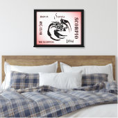 Scorpio Zodiac-Symbol Leinwanddruck (Insitu (Schlafzimmer))