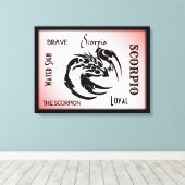 Scorpio Zodiac-Symbol Leinwanddruck (Insitu (Holzboden))