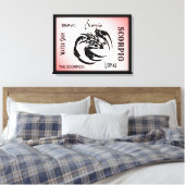 Scorpio Zodiac-Symbol Leinwanddruck (Insitu (Schlafzimmer))