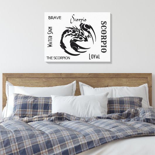 Scorpio Zodiac-Symbol Leinwanddruck (Insitu (Schlafzimmer))