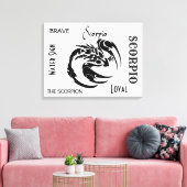 Scorpio Zodiac-Symbol Leinwanddruck (Insitu (Wohnzimmer))