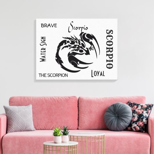 Scorpio Zodiac-Symbol Leinwanddruck (Insitu (Wohnzimmer))