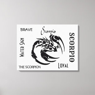 Scorpio Zodiac-Symbol Leinwanddruck