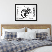 Scorpio Zodiac-Symbol Leinwanddruck (Insitu (Schlafzimmer))