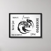 Scorpio Zodiac-Symbol Leinwanddruck (Vorderseite)
