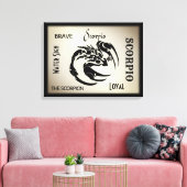 Scorpio Zodiac-Symbol Leinwanddruck (Insitu (Wohnzimmer))