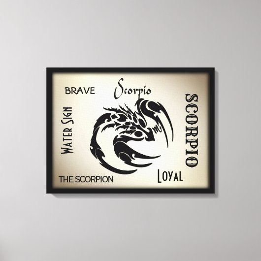Scorpio Zodiac-Symbol Leinwanddruck (Vorderseite)