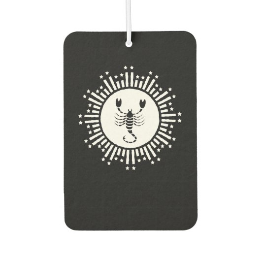 Scorpio Zodiac-Symbol mit Radiant-Sternexplosion Autolufterfrischer (Vorderseite)