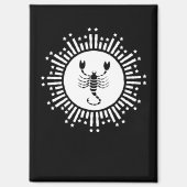 Scorpio Zodiac-Symbol mit Radiant-Sternexplosion Magnet (Vorderseite)