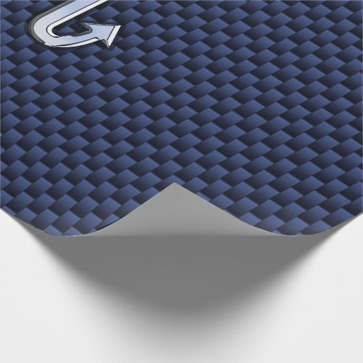 Scorpio Zodiac Symbol navvin blauer Kohlefaser Sti Geschenkpapier (Ecke)