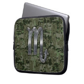 Scorpio Zodiac Symbol Olive Green Digitale Camoufl Laptopschutzhülle (Vorderseite Links)