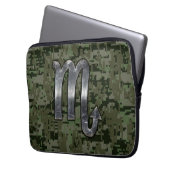 Scorpio Zodiac Symbol Olive Green Digitale Camoufl Laptopschutzhülle (Vorderseite Links)