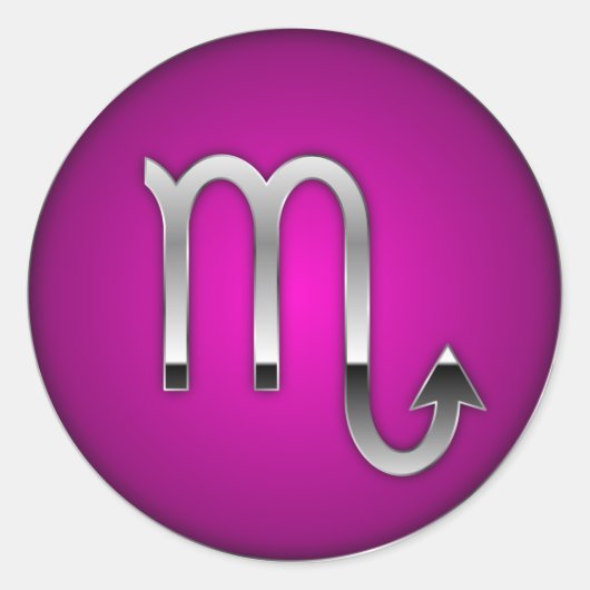Scorpio - Zodiac-Symbol Runder Aufkleber (Vorderseite)