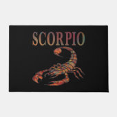 Scorpio Zodiac Symbol Schwarze Türmatte (Vorderseite)