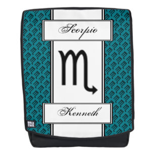 Scorpio Zodiac Symbol Standard von Kenneth Yoncich Rucksack