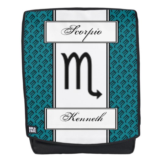 Scorpio Zodiac Symbol Standard von Kenneth Yoncich Rucksack (Vorderseite)