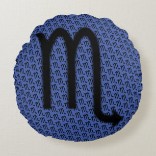 Scorpio Zodiac Symbol Standard von Kenneth Yoncich Rundes Kissen
