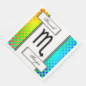 Scorpio Zodiac Symbol Standard von Kenneth Yoncich Serviette (Ecke)