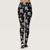 Scorpio Zodiac Symbol und Sternmuster Leggings (Rückseite)