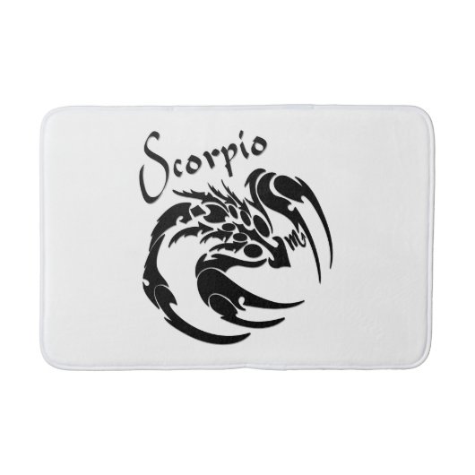 Scorpio Zodiac Symbol und Zeichen Badematte (Vorderseite)