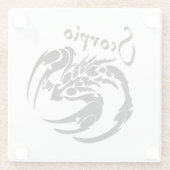 Scorpio Zodiac Symbol und Zeichen Glasuntersetzer (Rückseite)