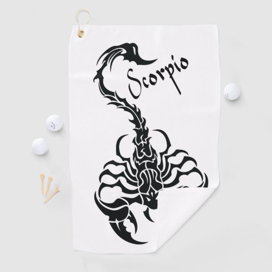 Scorpio Zodiac Symbol und Zeichen Golfhandtuch (Insitu)