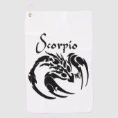Scorpio Zodiac Symbol und Zeichen Golfhandtuch (Vorderseite)