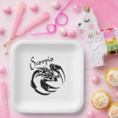 Scorpio Zodiac Symbol und Zeichen Pappteller (Party)