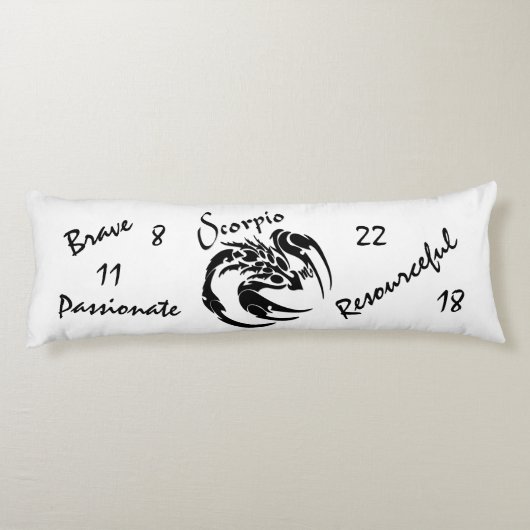 Scorpio Zodiac Symbol und Zeichen Seitenschläferkissen (Rückseite)
