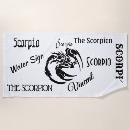 Scorpio Zodiac Symbol und Zeichen Strandtuch