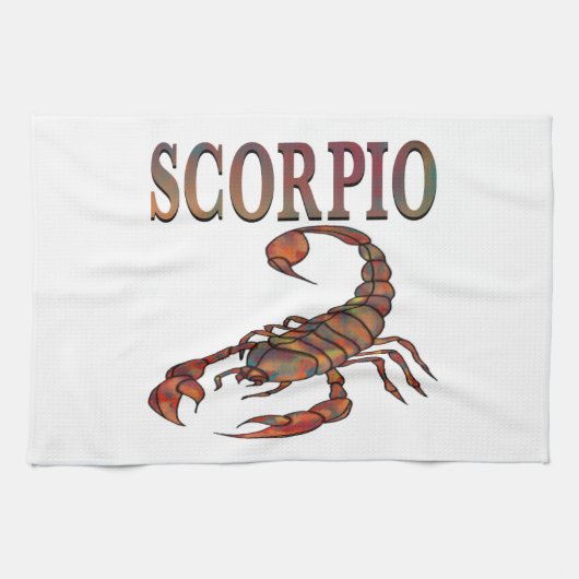 Scorpio Zodiac Symbol Weißes Küchentuch (Horizontal)