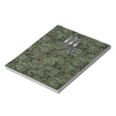 Scorpio Zodiac Symbol Woodland Digitale Camouflage Notizblock (Rotiert)