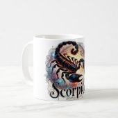 Scorpio Zodiac Tasse - Intense & Mystical Design ♏ (Vorderseite Links)