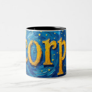 Scorpio Zodiac Tasse - Starry Night Astrologie Art