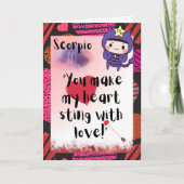 Scorpio Zodiac Valentines Personalisierte Karte (Vorderseite)