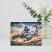Scorpio Zodiac with Warrior and Giant Mechanical S Postkarte (Stehend Vorderseite)