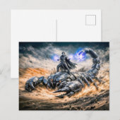 Scorpio Zodiac with Warrior and Giant Mechanical S Postkarte (Vorne/Hinten)