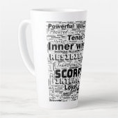 Scorpio Zodiac Word Cloud Inspiration Milchtasse (Linke Ecke)