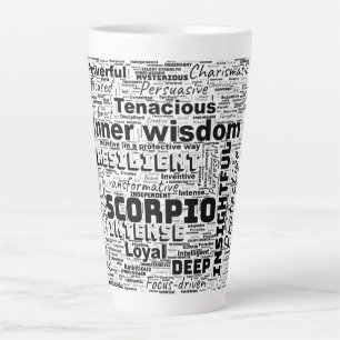 Scorpio Zodiac Word Cloud Inspiration Milchtasse